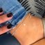 Pulsera tobillera de plata de estrellas