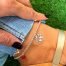 Pulsera tobillera plata mundo