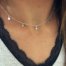 collar estrellas plata